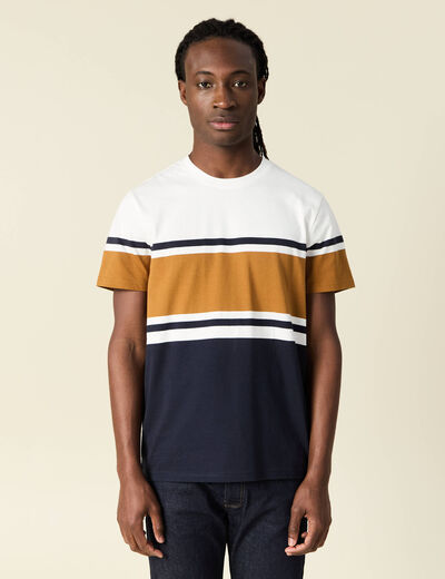 T-shirt manches courtes ecru homme