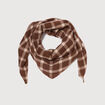 Foulard marron cognac femme