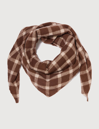 Foulard marron cognac femme