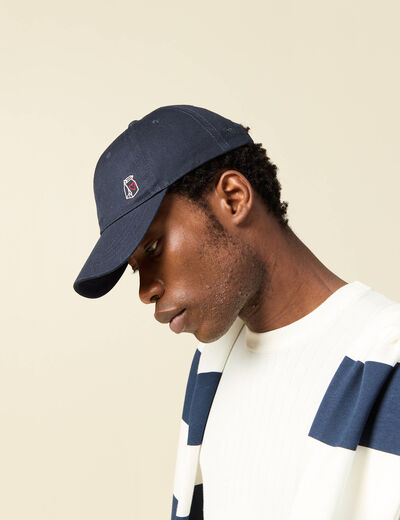 Casquette en coton bleu marine homme