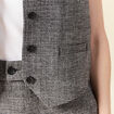 Gilet ajust&eacute; sans manches doubl&eacute; noir femme