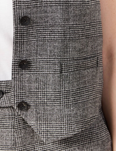 Gilet ajust&eacute; sans manches doubl&eacute; noir femme