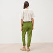 Pantalon taille standard vert olive femme
