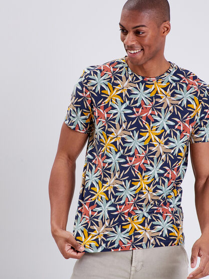 T shirt manches courtes multicolore homme