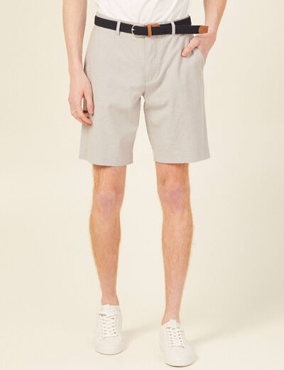 Short à ceinture gris homme