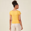 T-shirt manches courtes jaune femme