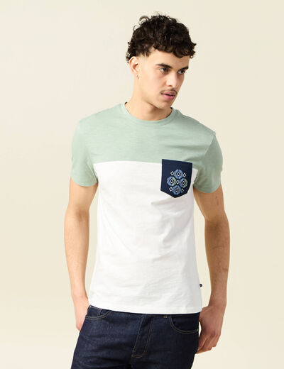 T-shirt manches courtes vert olive homme