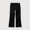 Jeans bootcut cropped taille bascul&eacute;e denim noir femme