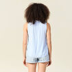 Blouse sans manches blanc femme