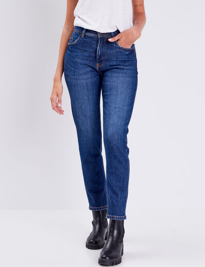 Jeans regular denim brut femme