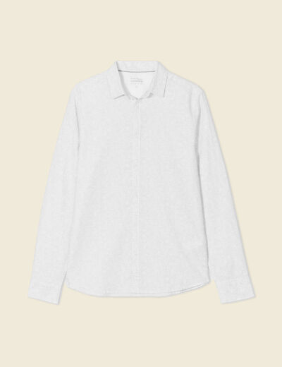 Chemise manches longues blanc homme