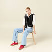 Polo manches 3/4 ecru femme