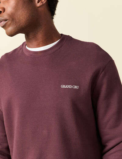 Sweat manches longues bordeaux homme
