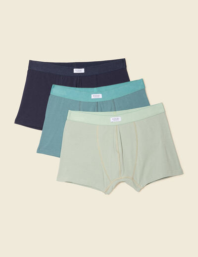 Lot 3 boxers vert foncé homme