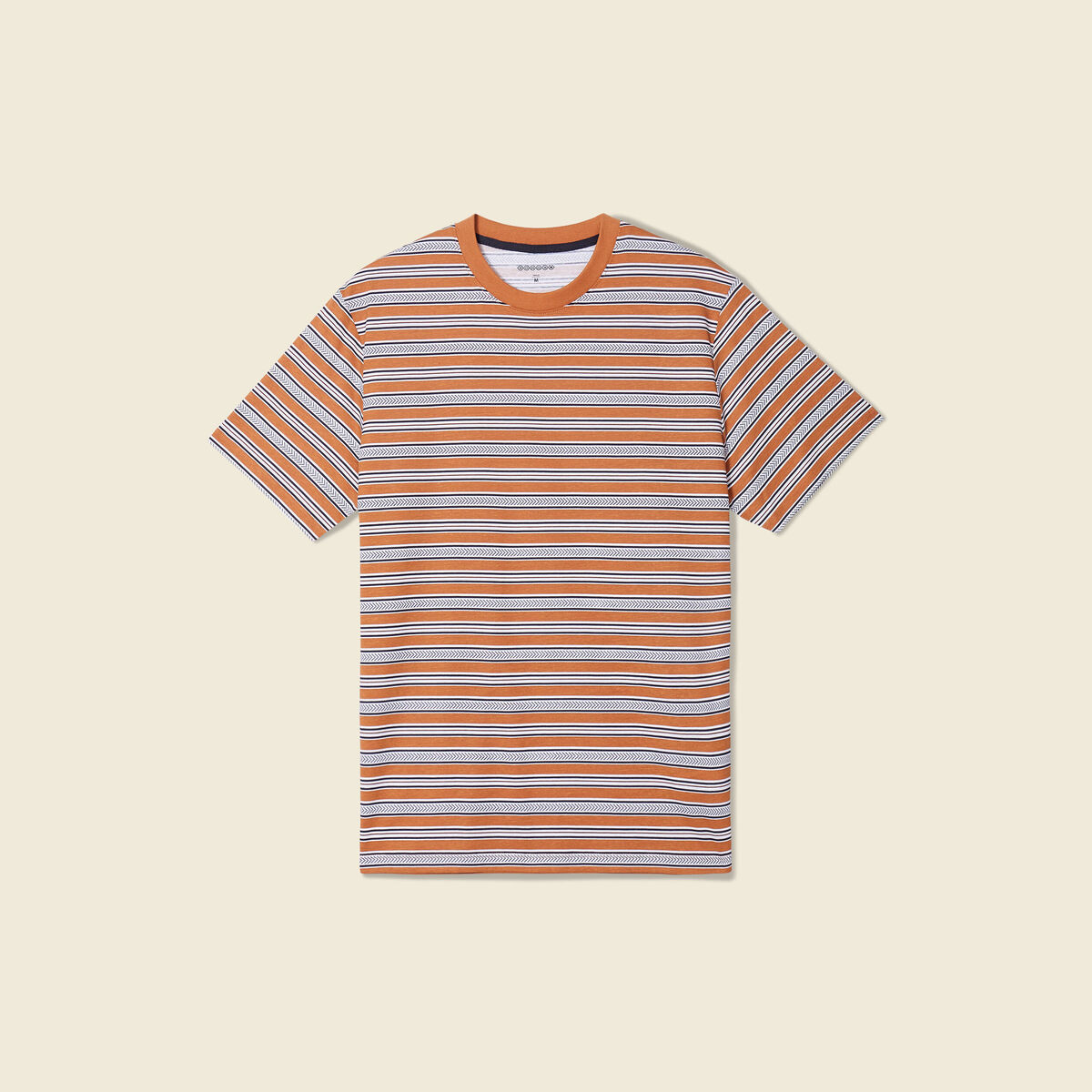 T-shirt manches courtes marron clair homme