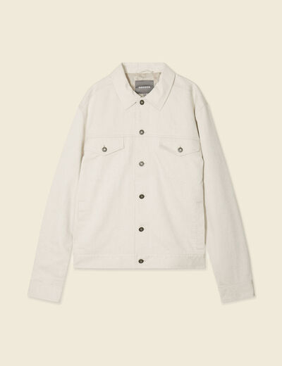 Veste boutonnée sable homme