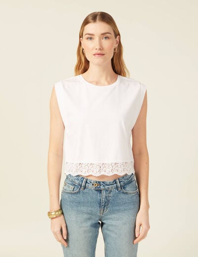 T-shirt éco-responsable blanc femme