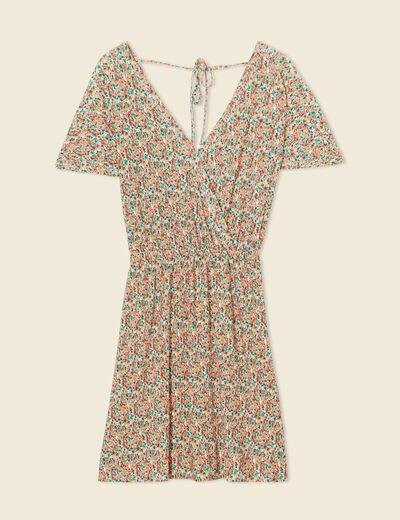 Robe droite fluide blanc femme