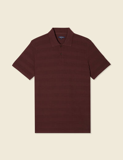 Polo manches courtes bordeaux homme