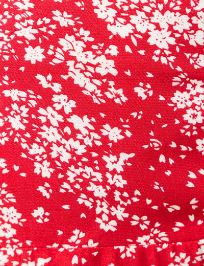 Jupe longue portefeuille rouge femme