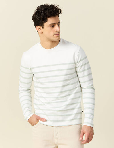 T-shirt manches longues vert clair homme