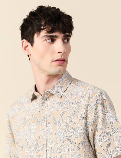 Chemise manches courtes vert homme