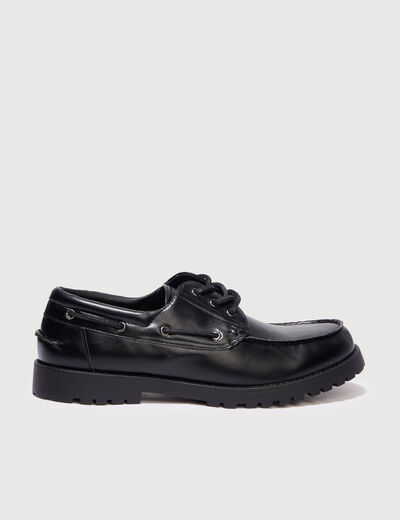 Mocassins &agrave; lacets noir homme
