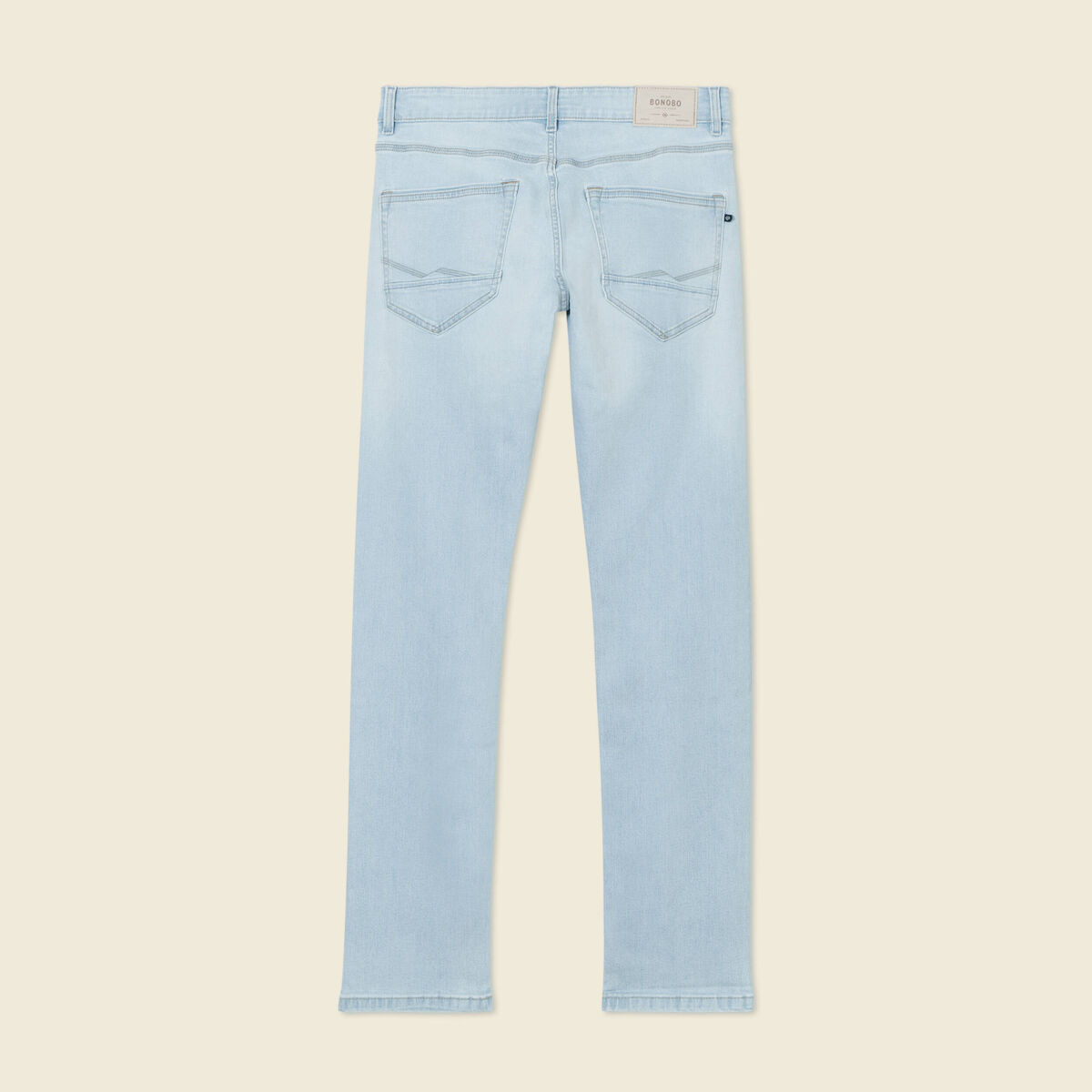 Jeans straight denim snow bleach homme