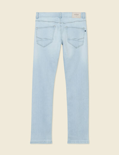 Jeans straight denim snow bleach homme