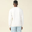 Sweat oversize col rond manches longues ecru homme