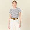T-shirt manches courtes ecru femme