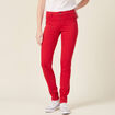 Pantalon slim rouge foncé femme