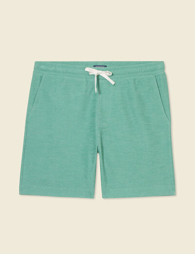 Short droit avec cordon vert homme
