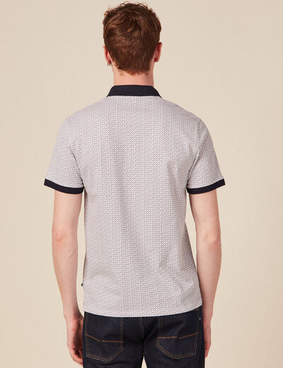 Polo manches courtes blanc homme