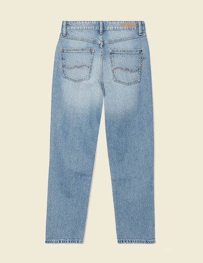 Jeans straight 5 poches denim used femme