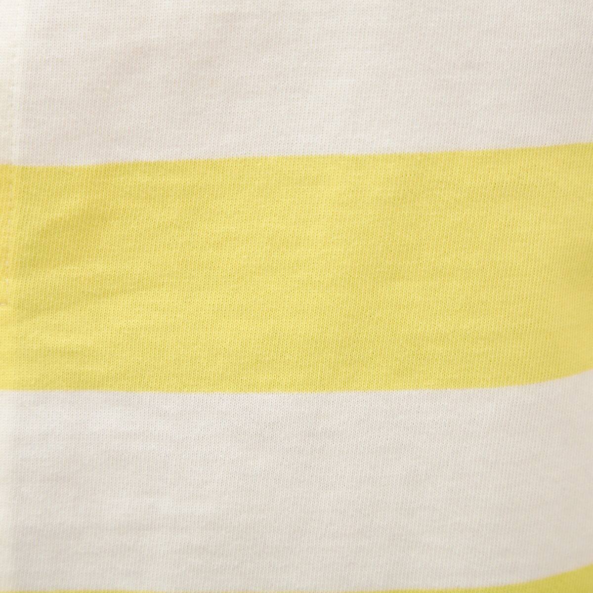 D&eacute;bardeur ray&eacute; col rond en coton jaune femme