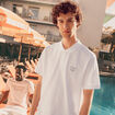 Polo manches courtes blanc homme