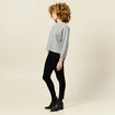 Sweat manches longues oversize gris femme