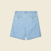 Bermuda droit avec pinces bleu gris homme