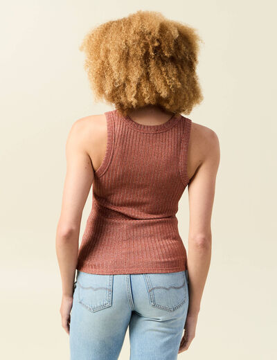 Débardeur sans manches vieux rose femme