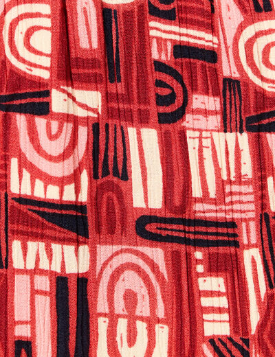 Jupe midi portefeuille fluide rouge foncé femme