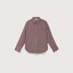 Chemise ample manches longues fluide marron femme