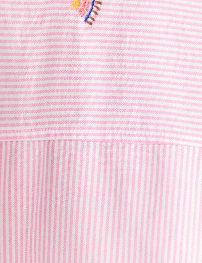 Chemise manches longues rose femme