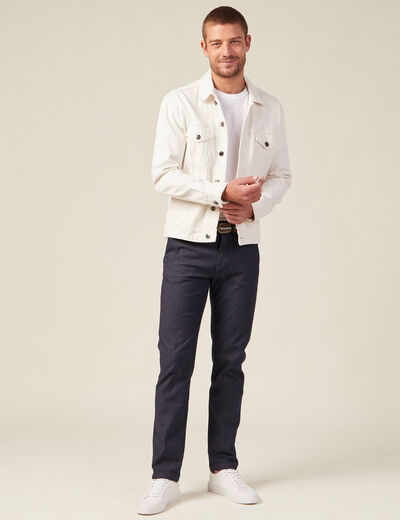 Pantalon chino straight bleu marine homme