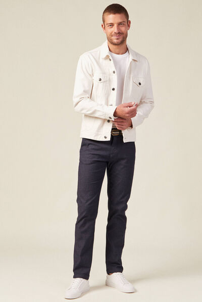 Pantalon chino straight bleu marine homme