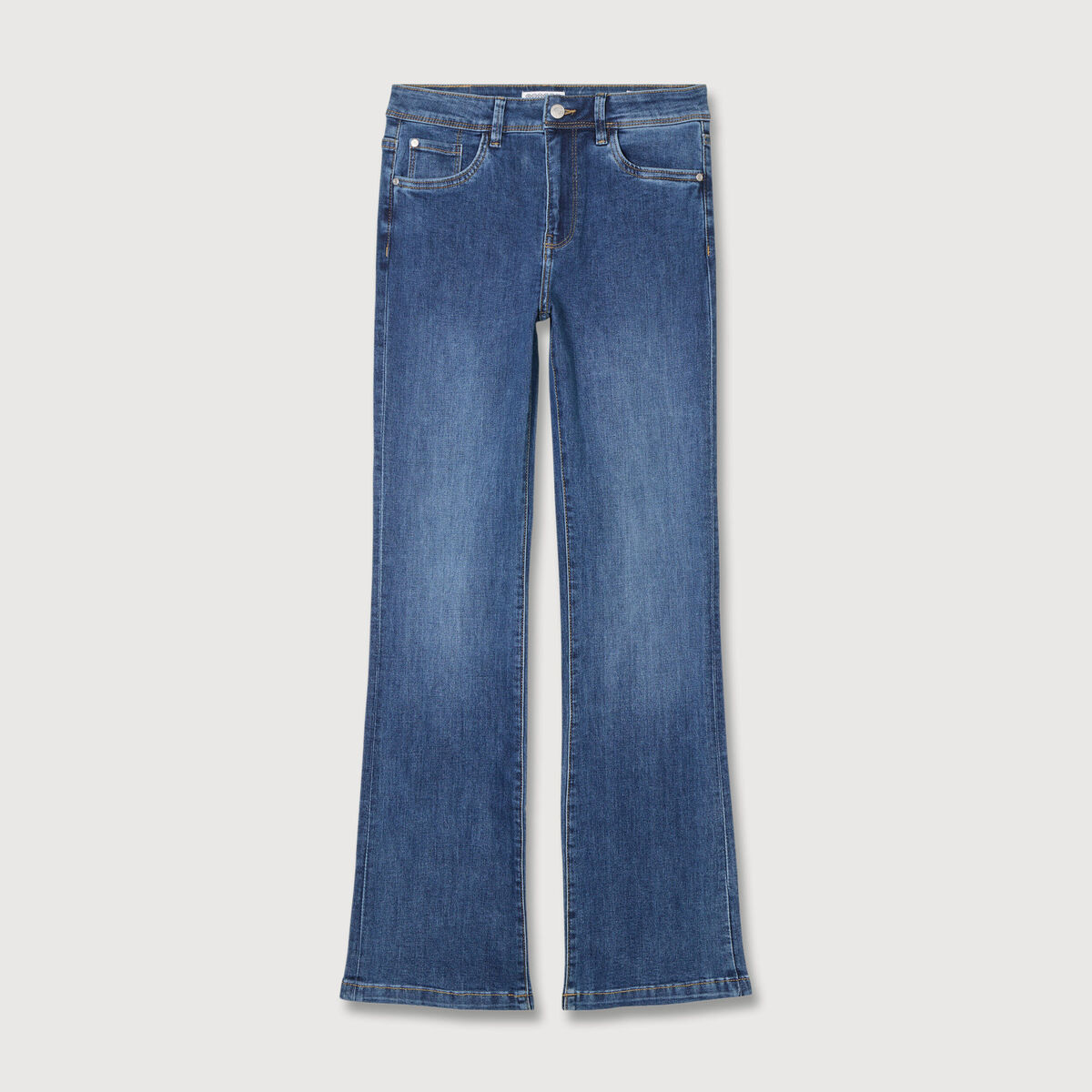 Jeans bootcut taille haute denim stone femme