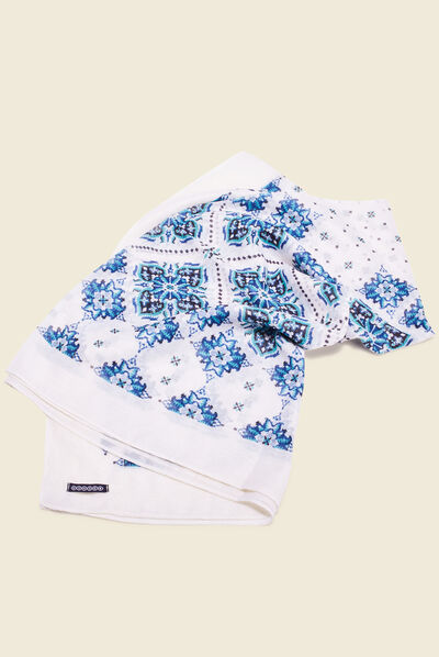 Foulard ecru femme