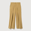 Pantalon loose taille standard camel femme