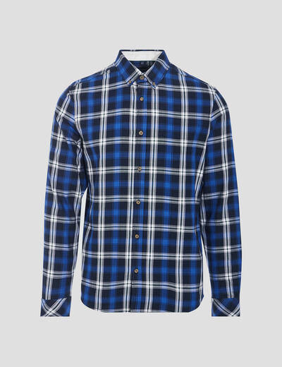 Chemise manches longues bleu marine homme