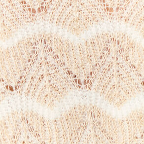 Pull manches longues ajouré creme femme